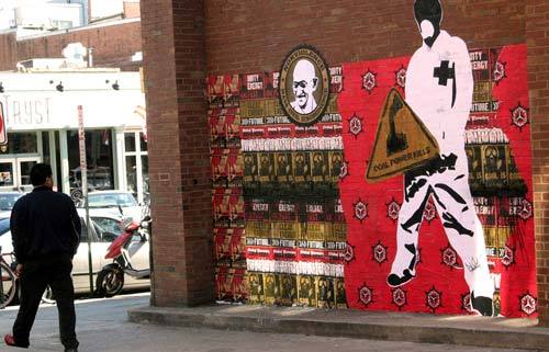 'Coal Kills' street art in DC