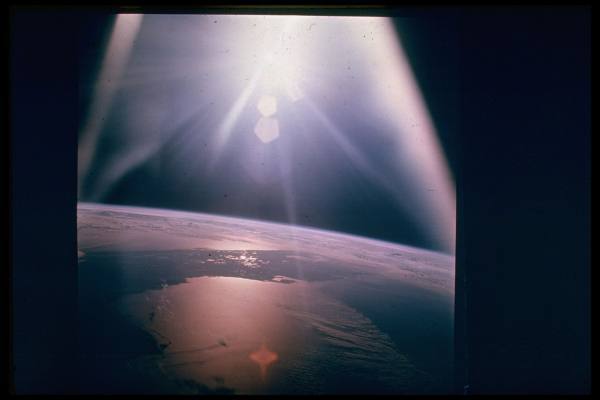 View of Earth from Apollo 7, Oct. 1968