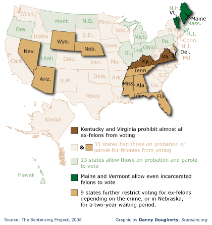 Felon Voting Map