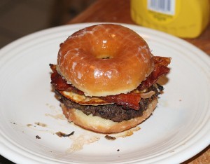 Donut bacon burger; by Marshall Astor, Food Pornographer