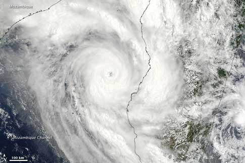 Cyclone Fanele over Madagascar