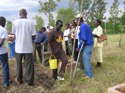 ecosantoiletkenya Ecosan composting toilet project: Training the community how to use the fertilizer