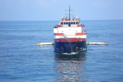 Oil Sheen Spreading After Another Gulf Explosion
