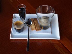 Licorice Affogato, licorice ice cream & espresso coffee with black sambuca - Cafe Fidama; by tapperboy