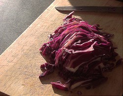 Cabbage on Cutting Board