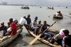 Haitians Take off from Shores of Port-au-Prince