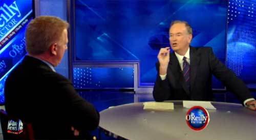 Glenn Beck (left) and Bill O\'Reilly on \