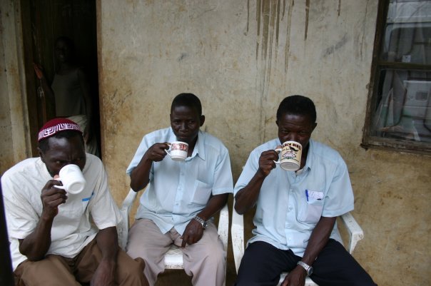 three faiths drinking coffee together