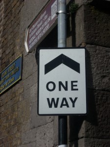 one-way-up sign one way up