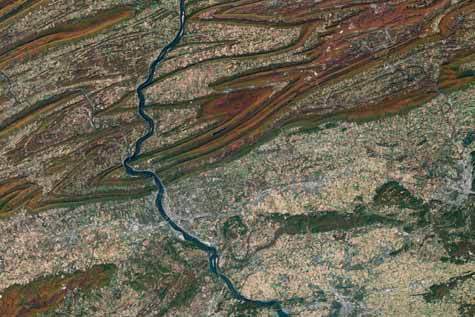 susquehanna_nasaeo Autumn colors in Penn; NASA satellite image.