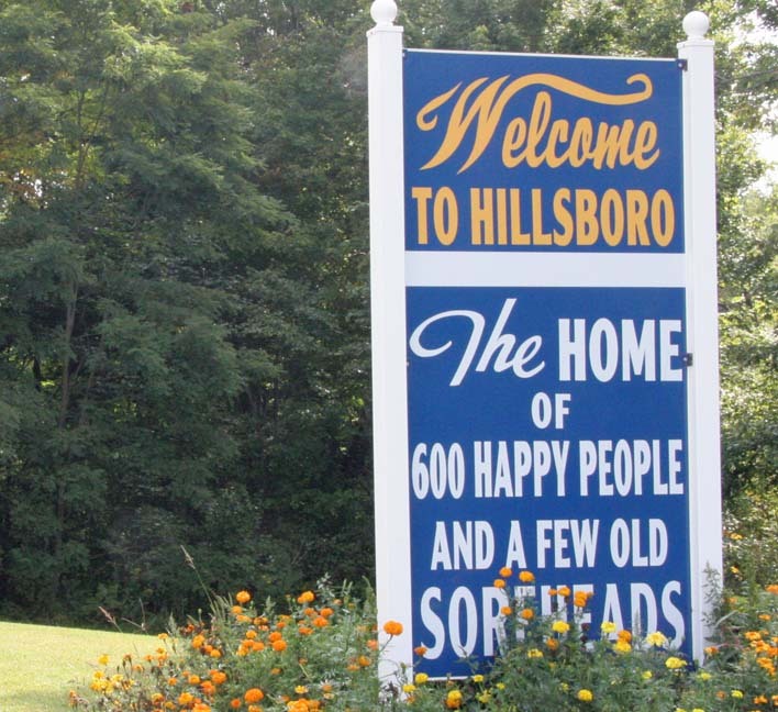 Hillsboro IN sign
