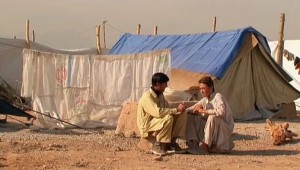 Pakistani IDP children in camp