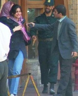 Women harassed in the street in Iran because of their dress.