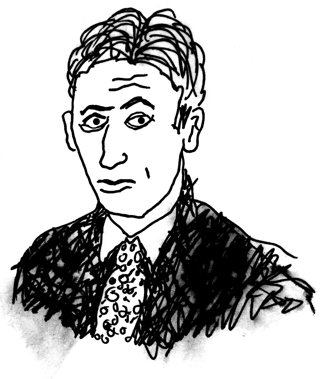 A sketch of Jon Stewart